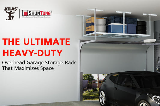 The Ultimate Heavy-Duty Overhead Garage Storage Rack That Maximizes Space