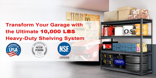 Transform Your Garage with the Ultimate 10,000 LBS Heavy-Duty Shelving System