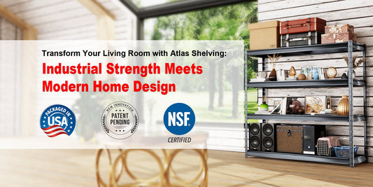 Transform Your Living Room with Atlas Shelving: Industrial Strength Meets Modern Home Design