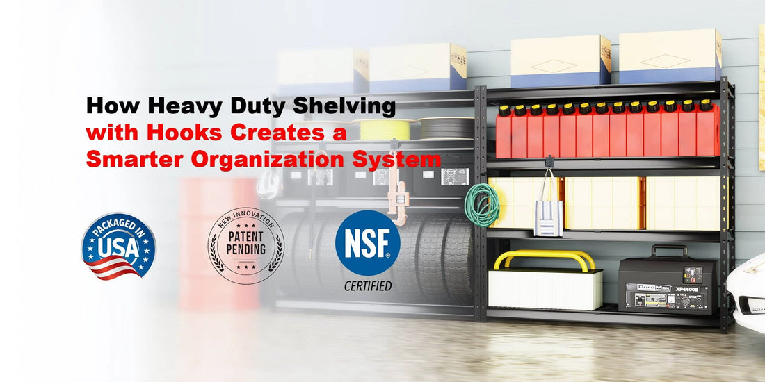 How Heavy Duty Shelving with Hooks Creates a Smarter Organization System