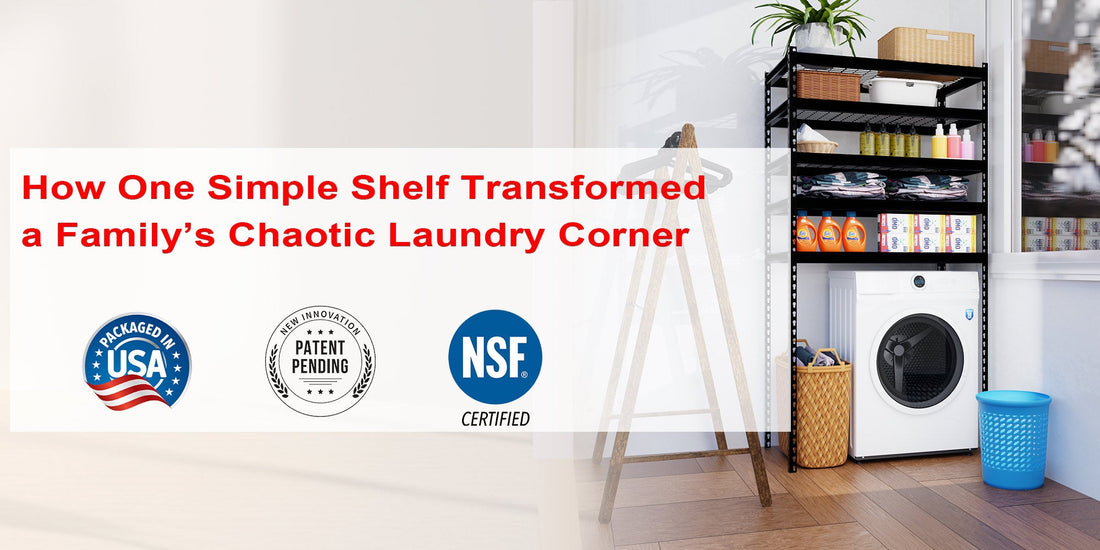 How One Simple Shelf Transformed a Family’s Chaotic Laundry Corner