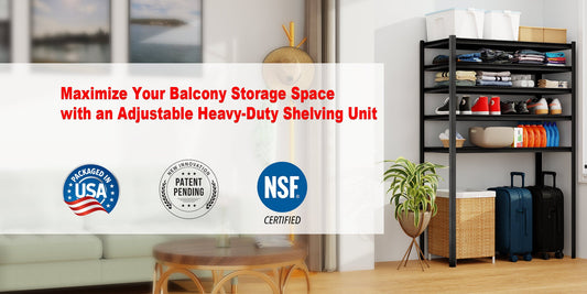 Maximize Your Balcony Storage Space with an Adjustable Heavy-Duty Shelving Unit