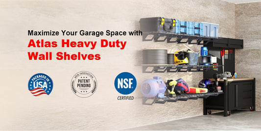 Maximize Your Garage Space with Atlas Heavy Duty Wall Shelves