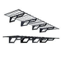 The Atlas 2-Pack 2x3（2x6） ft Garage Wall Shelves, 400lbs Heavy Duty Garage Shelving Wall Mounted, 24"x36" Metal Floating Shelf Storage Rack, Hammertone