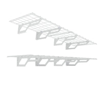 The Atlas 2-Pack 2x3（2x6） ft Garage Wall Shelves, 400lbs Heavy Duty Garage Shelving Wall Mounted, 24"x36" Metal Floating Shelf Storage Rack, White