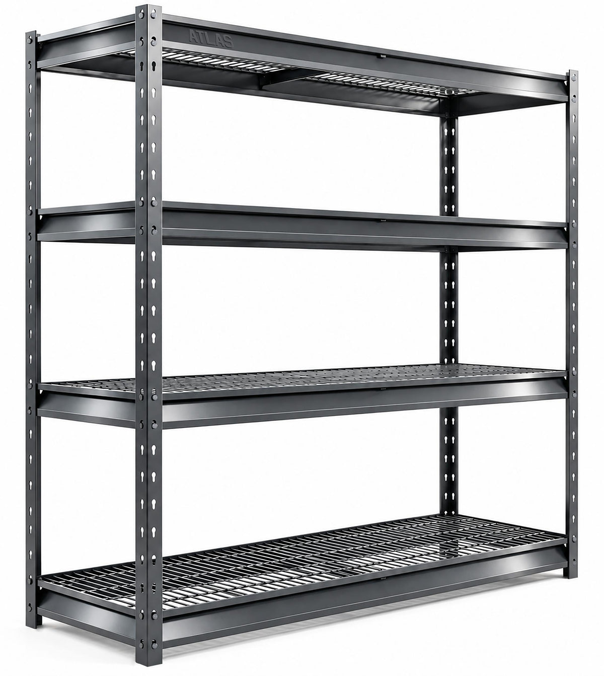 ATLAS 7304K — 77" Ultra-Wide 4-Tier Garage Shelving