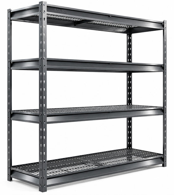 ATLAS 7304K — 77" Ultra-Wide 4-Tier Garage Shelving