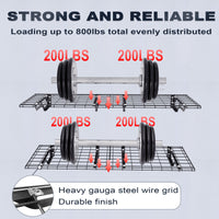 The Atlas 2-Pack 2x3（2x6） ft Garage Wall Shelves, 400lbs Heavy Duty Garage Shelving Wall Mounted, 24"x36" Metal Floating Shelf Storage Rack, Hammertone