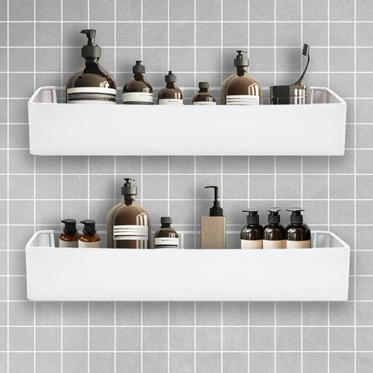 Premium Shower Caddy, Adhesive Bathroom Shower Organizer and Storage, No Drill Shower Shelves for Inside Shower, Rustproof Shower Storage Rack 2 Pack White