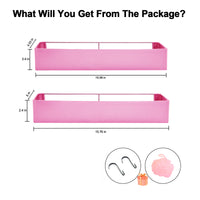 Premium Shower Caddy, Adhesive Bathroom Shower Organizer and Storage, No Drill Shower Shelves for Inside Shower, Rustproof Shower Storage Rack 2 Pack PINK