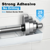 Premium Shower Caddy, Adhesive Bathroom Shower Organizer and Storage, No Drill Shower Shelves for Inside Shower, Rustproof Shower Storage Rack 2 Pack White