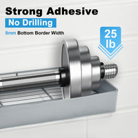 Premium Shower Caddy, Adhesive Bathroom Shower Organizer and Storage, No Drill Shower Shelves for Inside Shower, Rustproof Shower Storage Rack 2 Pack Silver