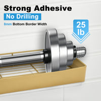Premium Shower Caddy, Adhesive Bathroom Shower Organizer and Storage, No Drill Shower Shelves for Inside Shower, Rustproof Shower Storage Rack 2 Pack Gold