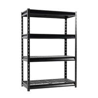 Shuntong The Atlas Shelving 48" W Heavy Duty Garage Shelving Unit Load 12000 Lbs, Metal Wire Deck Shelves for Storage 48" W x 24" D x 72" H, Black