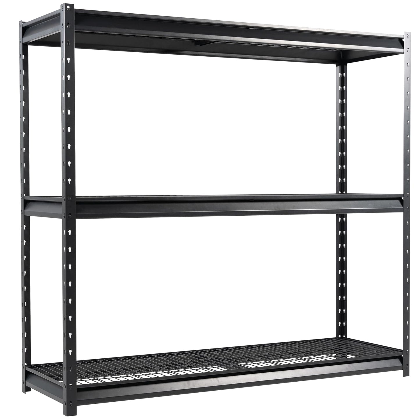 Shuntong The Atlas Shelving 72 H Metal Garage Shelving Unit, 3-Tier Heavy Duty Storage Shelves, 7500 LBS Load Capacity, Industrial Steel Shelf Rack, 77”W x 24”D x 72”H