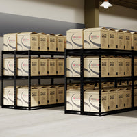 Shuntong The Atlas Shelving 72 H Metal Garage Shelving Unit, 3-Tier Heavy Duty Storage Shelves, 7500 LBS Load Capacity, Industrial Steel Shelf Rack, 77”W x 24”D x 72”H