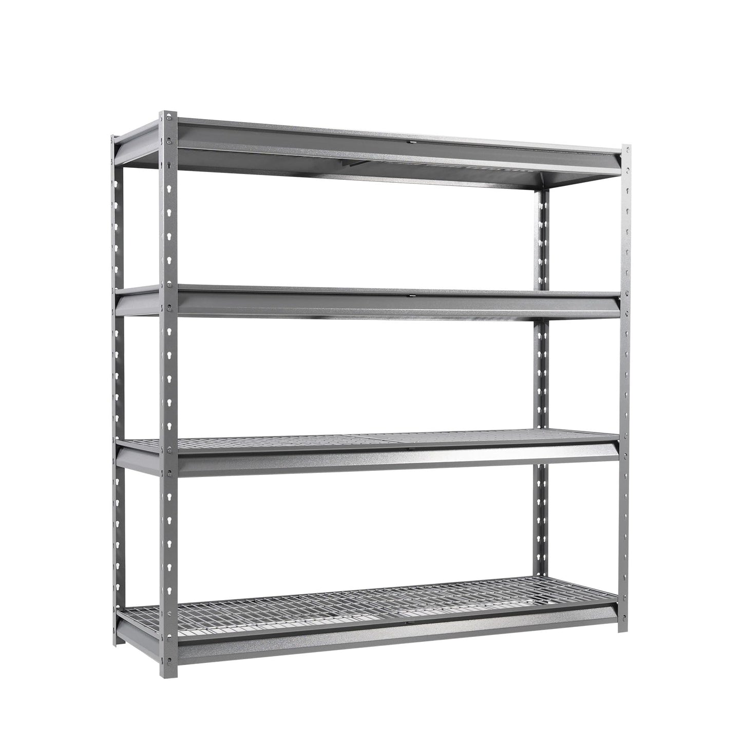 Shuntong The Atlas Shelving 8000 Lbs Heavy Duty Garage Shelving Grey 4 Tier Metal Storage Shelves 72"Wx24"Dx72"H