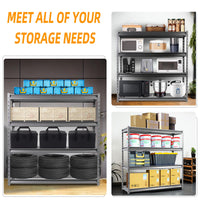 Shuntong The Atlas Shelving 8000 Lbs Heavy Duty Garage Shelving Grey 4 Tier Metal Storage Shelves 72"Wx24"Dx72"H