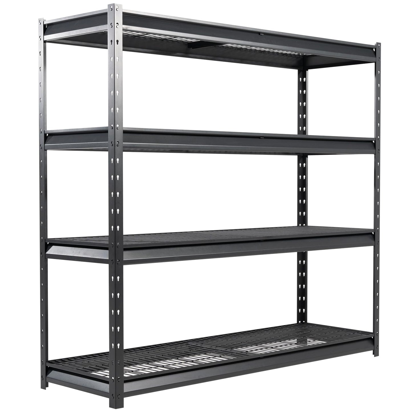 The Atlas 77” Ultra Wide 4-Tier Metal Garage Shelving Unit Load 10000lbs Heavy Duty Storage Rack