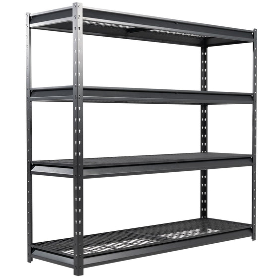 Atlas Shelving 77” Ultra Wide 4-Tier Metal Garage Shelving Unit Load 10000lbs Heavy Duty Storage Rack
