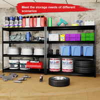 The Atlas 77” Ultra Wide 4-Tier Metal Garage Shelving Unit Load 10000lbs Heavy Duty Storage Rack