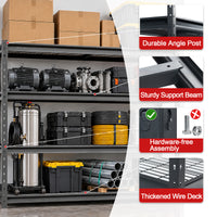ATLAS 7304K — 77" Ultra-Wide 4-Tier Garage Shelving